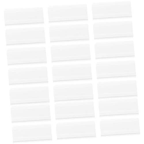 TOYZFRIENDY 50 Stück Transparente Preisschildhalter aus Robustem Flexible Etikettenclips für Drahtregale Weiße Papier Einleger Langlebige Shelf Label Clips für Supermarkt und von TOYZFRIENDY