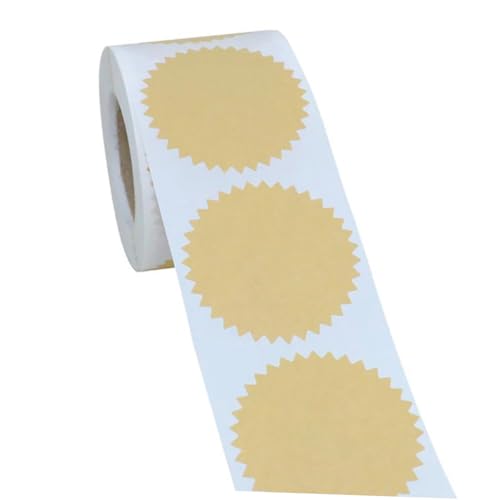 TOYZFRIENDY 500 Stück Blanko Kraftpapier Aufkleber Selbstklebend Vielseitig für Geschenkverpackungen Party deko DIY Etiketten als Geschenktüten Sticker Beschriftbar Kinderfreundlich von TOYZFRIENDY