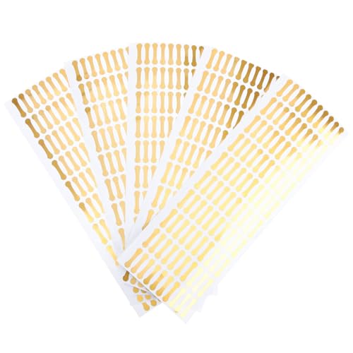 TOYZFRIENDY 500 Stück Manipulationssichere Selbstklebende Lebensmitteldichtungsaufkleber Pvc siegelband für Frische und Transparent Goldfarben für Kleinunternehmen und Einzelhandel von TOYZFRIENDY