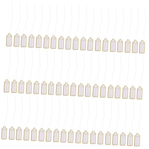 TOYZFRIENDY 500 Stück Schmuck Preisschilder mit Schnur Anhänger Papier etiketten zum Beschriften für Kleidung und Schmuck Verkaufsdisplay von TOYZFRIENDY