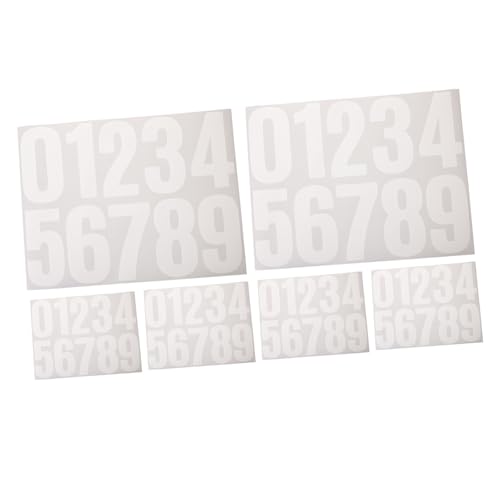 TOYZFRIENDY 6 Blätter Große Selbstklebende Zahlenaufkleber Wetterfest Klare Hausnummer Aufkleber für Briefkasten und Abfallbehälter Langlebige DIY Nummern Sticker von TOYZFRIENDY