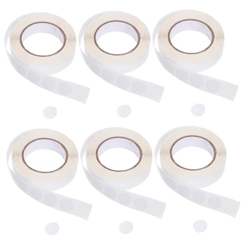 TOYZFRIENDY 6 Rollen Runde Selbstklebende Etiketten Leere Punktaufkleber Beschreibbare Etikettenaufkleber Kleine Runde Etiketten Leere Etikettenaufkleber von TOYZFRIENDY