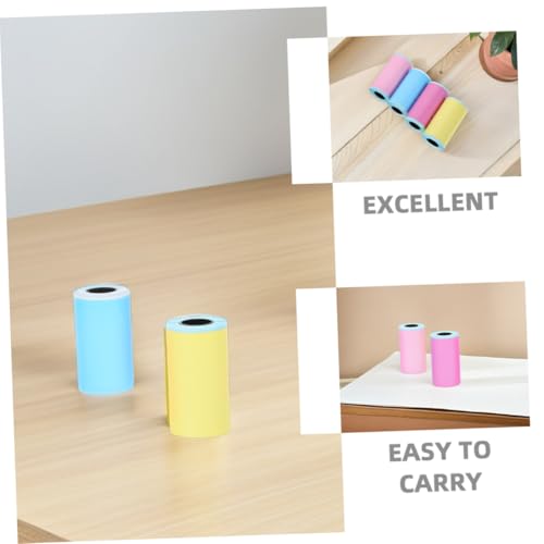TOYZFRIENDY 6 Rollen Thermopapier für Mini Drucker Selbstklebendes Thermodruckerpapier in Farben für Fotos Etiketten DIY Basteln Klare Drucke Stark Haftend Benutzerfreundlich von TOYZFRIENDY