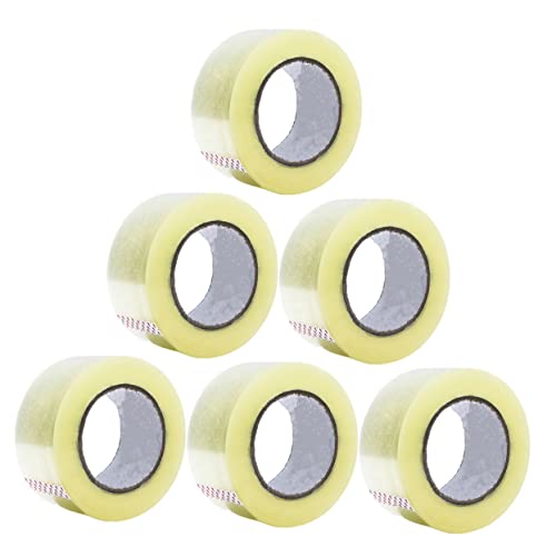 TOYZFRIENDY 6 Rollen Transparentes Klebeband Packband mit Starkem Haftkleber Vielseitig Einsetzbar für Versand Büro und Haushalt Langlebiges Schnell Klebendes Verpackungsband von TOYZFRIENDY