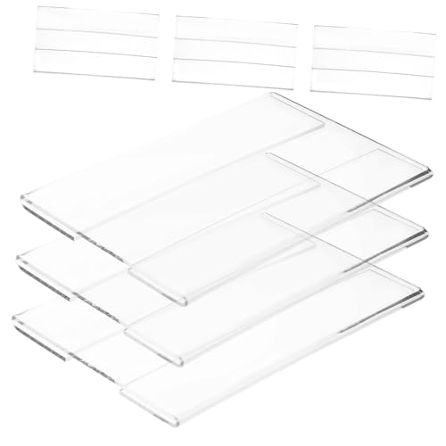 TOYZFRIENDY 6 Stück Acryl Preisschildhalter Stabiler Tragbarer Etikettenhalter für Supermarkt Lebensmittel Einzelhandel Vielseitig Einsetzbar Leicht Montierbar von TOYZFRIENDY