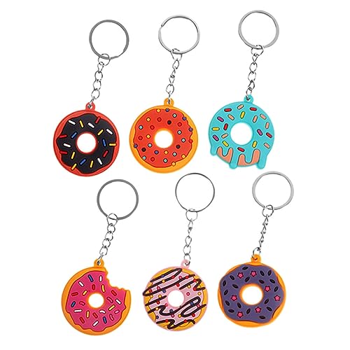 TOYZFRIENDY 6 Stück Donut Schlüsselanhänger aus Robustem PVC Süßer Dessert anhänger als Taschen Geldbörsen deko Leichtes Langlebiges Hängecharme als Geschenk und Partyfavorit TOYZFRIENDY 6 Stück Donut Schlüsselanhänger aus Robustem PVC Süßer Dessert anhänger als Taschen Geldbörsen deko Leichtes Langlebiges Hängecharme als Geschenk und Partyfavorit von TOYZFRIENDY