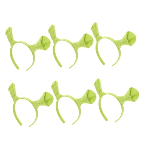 TOYZFRIENDY 6 Stück Halloween Haarreif Grün Monster Horn Haarband Karneval Party Accessoire Cosplay Kostüm Stirnband für Erwachsene von TOYZFRIENDY