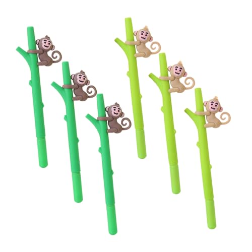 TOYZFRIENDY 6 Stück Niedliche Affen Gelstifte Feinminen Kugelschreiber für Büro Schreibwaren mit Gleichmäßigem Tintenfluss in Grün TOYZFRIENDY 6 Stück Niedliche Affen Gelstifte Feinminen Kugelschreiber für Büro Schreibwaren mit Gleichmäßigem Tintenfluss in Grün von TOYZFRIENDY