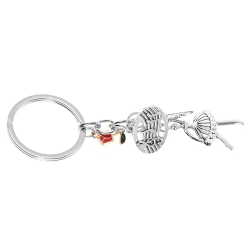 TOYZFRIENDY 6 Stück Teiliges Ballettschuh Schlüsselanhänger mit Rosen Charm und Ballerina Design Langlebig mit Glänzender Oberfläche als Stilvolles Accessoire für Taschen Rucksäcke und von TOYZFRIENDY