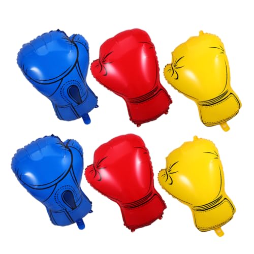 TOYZFRIENDY 6 Stück Teiliges Boxing Gloves Folienballons Widerstandsfähige Partydekoration Einfache Montage Bunte Boxhandschuhe für Wrestling und Sportgeburtstage Thematische Jungenparty Deko TOYZFRIENDY 6 Stück Teiliges Boxing Gloves Folienballons Widerstandsfähige Partydekoration Einfache Montage Bunte Boxhandschuhe für Wrestling und Sportgeburtstage Thematische Jungenparty Deko von TOYZFRIENDY