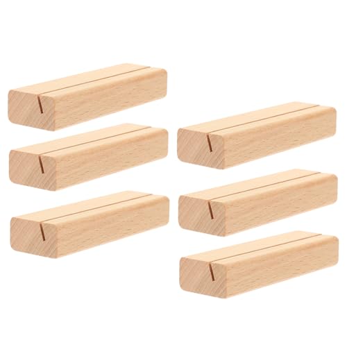 TOYZFRIENDY 6 Stück Teiliges Holz Kartenhalter Tischnummer Ständer Platzkartenhalter Notizhalter Retro Design für Hochzeit Party Büro Dekoration TOYZFRIENDY 6 Stück Teiliges Holz Kartenhalter Tischnummer Ständer Platzkartenhalter Notizhalter Retro Design für Hochzeit Party Büro Dekoration von TOYZFRIENDY