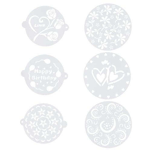 TOYZFRIENDY 6 Stück Teiliges Kunststoff Kuchen Schablonen für Tortendeko Backvorlagen Vielseitig Einsetzbar für Mousse Cupcake Geburtstag Kaffee Verzierung DIY Backen TOYZFRIENDY 6 Stück Teiliges Kunststoff Kuchen Schablonen für Tortendeko Backvorlagen Vielseitig Einsetzbar für Mousse Cupcake Geburtstag Kaffee Verzierung DIY Backen von TOYZFRIENDY