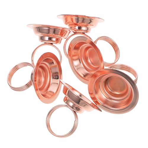TOYZFRIENDY 6 Stück Teiliges Tischkartenhalter aus Rostfreiem Eleganter Roségoldener Kartenständer mit Rundem Sockel Platzsparend und Stabil für Hochzeiten Restaurants und Bankette von TOYZFRIENDY