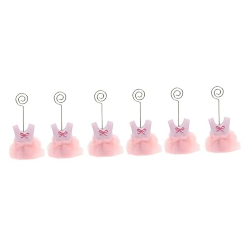 TOYZFRIENDY 6 Stück Tischkartenhalter Party Namensschild Clip Memohalter für Mädchen Rosa Dekorativer Tischorganizer für und Feiern von TOYZFRIENDY