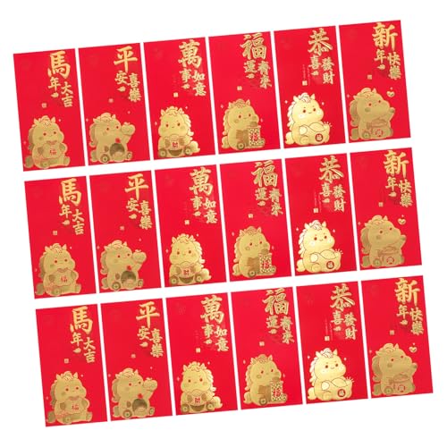 TOYZFRIENDY 60 Stück Rote Glücksumschläge aus Stabilem Papier für Lunar Year Jahr Des Pferdes Kreative Chinesische Tet Money Envelopes mit Viel Platz für Geldgeschenke Vielseitig für TOYZFRIENDY 60 Stück Rote Glücksumschläge aus Stabilem Papier für Lunar Year Jahr Des Pferdes Kreative Chinesische Tet Money Envelopes mit Viel Platz für Geldgeschenke Vielseitig für von TOYZFRIENDY