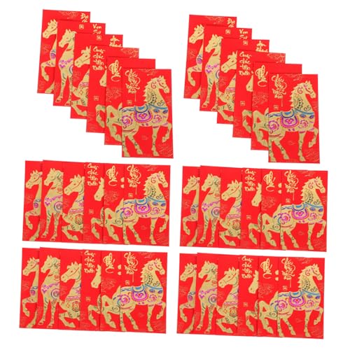 TOYZFRIENDY 60 Stück Rote Umschläge für das Frühjahrsfest des des Pferdes Hongbao Umschläge Pferdesjahr Rote Umschlag Chinesische für Geld Frühlingsfest Geldpaket Papier TOYZFRIENDY 60 Stück Rote Umschläge für das Frühjahrsfest des des Pferdes Hongbao Umschläge Pferdesjahr Rote Umschlag Chinesische für Geld Frühlingsfest Geldpaket Papier von TOYZFRIENDY