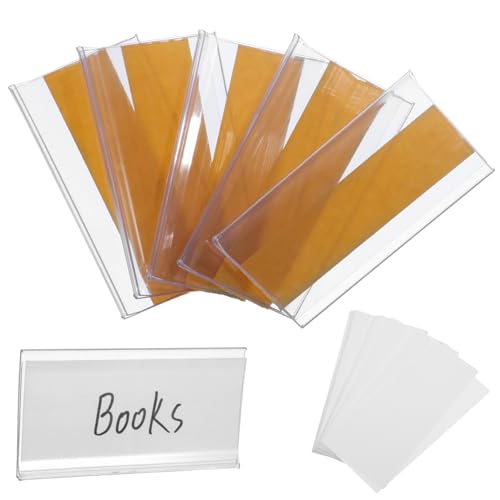 TOYZFRIENDY 60 Stück Teiliges Transparente PVC Regaletiketten mit Selbstklebender Rückseite und Weißem Einlegepapier Langlebige Etikettenhalter für Drahtregale Vielseitig Verwendbar zur TOYZFRIENDY 60 Stück Teiliges Transparente PVC Regaletiketten mit Selbstklebender Rückseite und Weißem Einlegepapier Langlebige Etikettenhalter für Drahtregale Vielseitig Verwendbar zur von TOYZFRIENDY