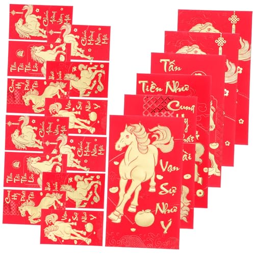 TOYZFRIENDY 60 Stück Vietnamesische Rote Umschläge Pferdejahr Lucky Money Envelopes für Chinesisches Neujahr Frühlingsfest Geburtstag Hochzeit Party TOYZFRIENDY 60 Stück Vietnamesische Rote Umschläge Pferdejahr Lucky Money Envelopes für Chinesisches Neujahr Frühlingsfest Geburtstag Hochzeit Party von TOYZFRIENDY