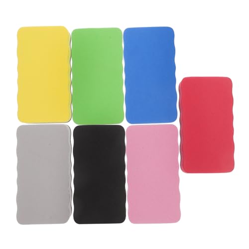 TOYZFRIENDY 7 Stück Teiliges Whiteboard Radiergummi aus Eva Filzstoff Waschbare Trockene Löschschwämme für Büro Klassenzimmer Trainingsräume Farbiges Whiteboard Zubehör für Staubfreies von TOYZFRIENDY