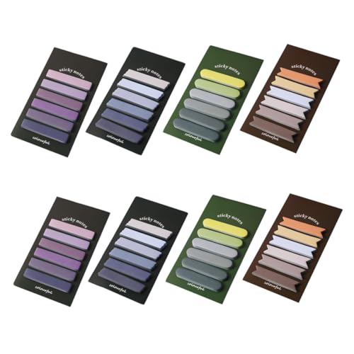 TOYZFRIENDY 8 Sätze Selbstklebende Haftnotizen Buntes Memo Pads Notschilder mit Sanftem Farbverlauf Leicht Tragbar für Schule Büro Organisation Praktische Notizzettel von TOYZFRIENDY