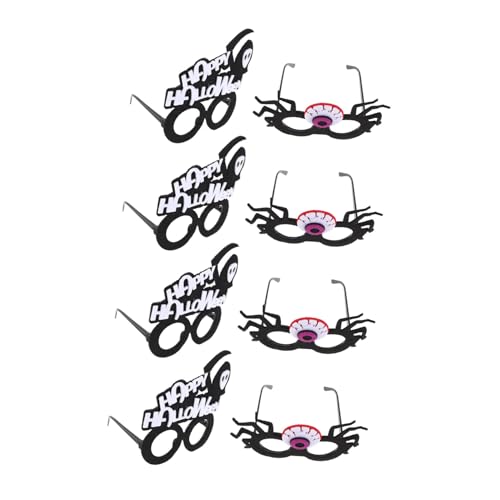 TOYZFRIENDY 8 Stück Halloween -brillen -requisiten Requisiten Für Halloween-partydekorationen -dekorationen Für Partys Fröhliche Lustige Brillen Plastik von TOYZFRIENDY