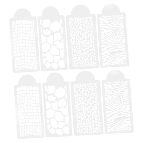 TOYZFRIENDY 8 Stück Teiliges DIY Tortendekorationsset mit Hohlen Schablonen Wiederverwendbare Fondant schablonen für Essbare Spitzenmuster Leicht Robust für Kreative Kuchenverzierungen von TOYZFRIENDY