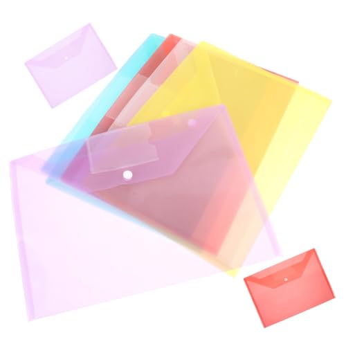 TOYZFRIENDY 8 Stück Teiliges Dokumentenmappe Transparent mit Druckknopf Dicke Kunststoff organizer Große Kapazität Praktische Aufbewahrung für Büro Schule und Zuhause Vielseitig Einsetzbar von TOYZFRIENDY
