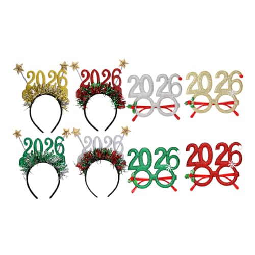 TOYZFRIENDY 8 Stück Teiliges Year Glitzer Headwear mit Brillen und Haarreifen Leichtes Party Accessoire für Silvester Feier und Festliche Fotos Bequemes Material für Damen und Herren TOYZFRIENDY 8 Stück Teiliges Year Glitzer Headwear mit Brillen und Haarreifen Leichtes Party Accessoire für Silvester Feier und Festliche Fotos Bequemes Material für Damen und Herren von TOYZFRIENDY