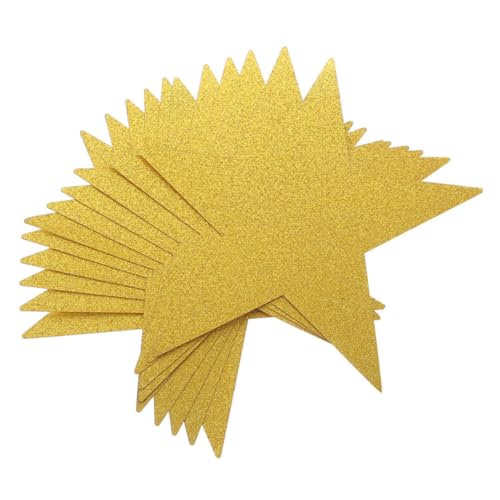 TOYZFRIENDY 80 Stück Glitzernde Goldene Ausschneidungen Fünf Punkte Stern Deko für Klassenzimmer Pinnwand Diy Bastelset für Handgemachte Sterne und Belohnungscharts TOYZFRIENDY 80 Stück Glitzernde Goldene Ausschneidungen Fünf Punkte Stern Deko für Klassenzimmer Pinnwand Diy Bastelset für Handgemachte Sterne und Belohnungscharts von TOYZFRIENDY