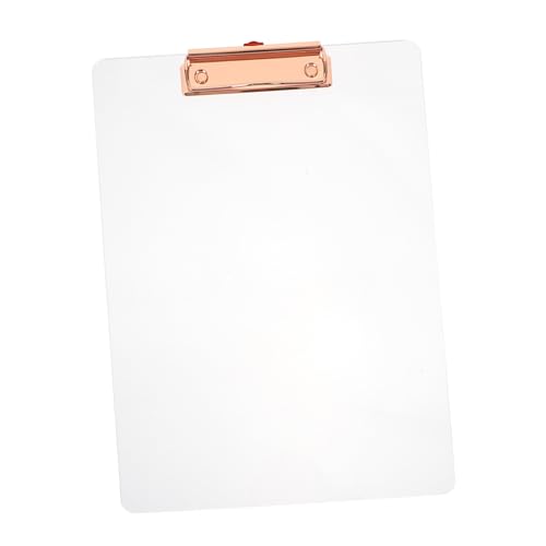 TOYZFRIENDY Acryl Klemmbrett Transparent Schreibunterlage Schreibbrett für Schüler Büro Dokumentenmappe mit Rundungen und Sicherem Clip TOYZFRIENDY Acryl Klemmbrett Transparent Schreibunterlage Schreibbrett für Schüler Büro Dokumentenmappe mit Rundungen und Sicherem Clip von TOYZFRIENDY