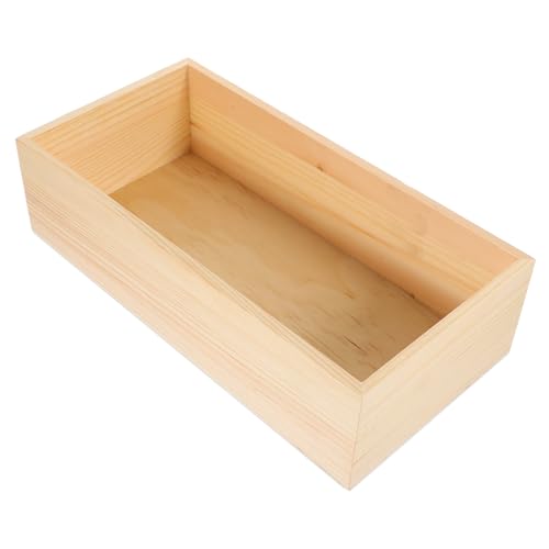 TOYZFRIENDY Aufbewahrungsbox aus Unbehandeltem Holz Multifunktionaler Organizer für Badezimmer und Schlafzimmer Offenes Design für Kosmetik Schmuck und Toilettenpapier Langlebig und Praktisch von TOYZFRIENDY