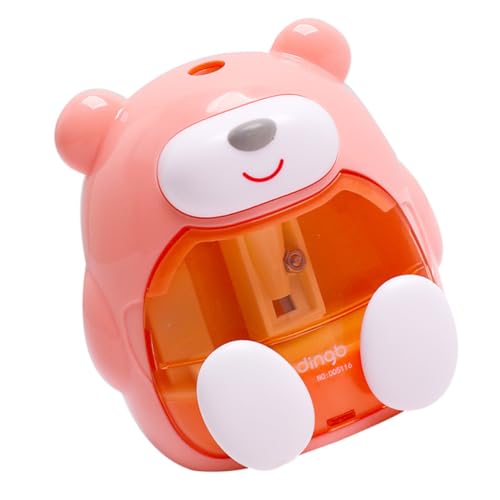 TOYZFRIENDY Automatischer Elektrischer Bleistiftspitzer Bär Design ohne Griff Batterie Betrieben für Schule Büro Schüler Schnelle Einfache Anwendung Geeignet Zufällige Farbe Zufällige Farbe von TOYZFRIENDY