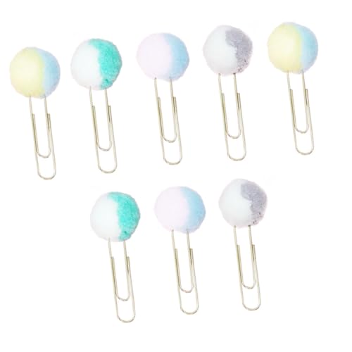 TOYZFRIENDY Doppelfarbige Plüschball Büroklammern Teiliges Scrapbooking Papierklammern Bunte Handwerksklammern für Schreibtisch und Notizbuch Dekoration Zufällige Farbe Zufällige Farbe von TOYZFRIENDY