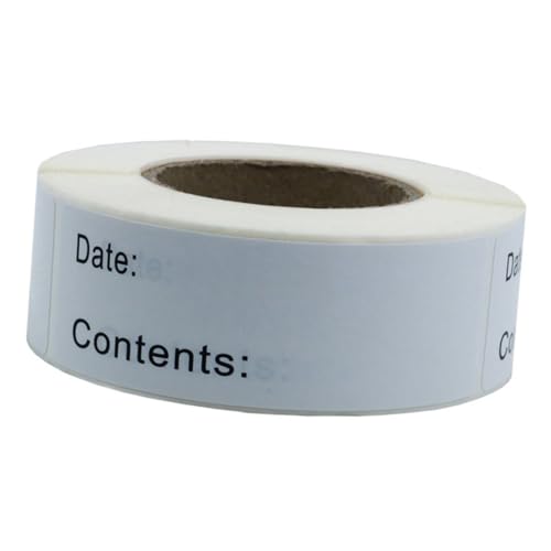 TOYZFRIENDY Englische Aufkleber zur Datumskennzeichnung Selbstklebend DIY Etiketten für Haushalt Papiermaterial Beschriftbar Abziehbar Geeignet für Glatte Oberflächen und Vielseitige von TOYZFRIENDY