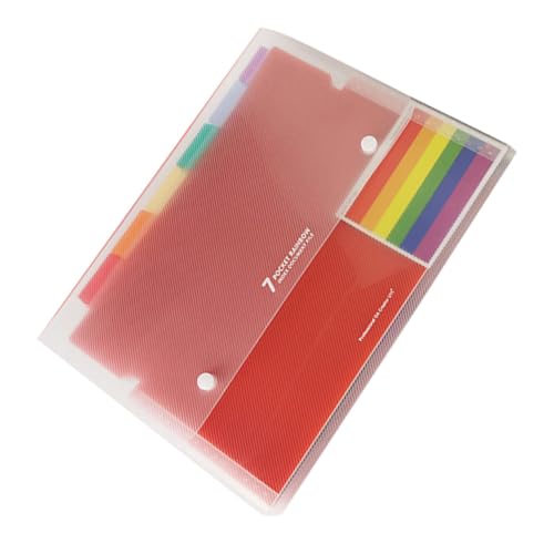 TOYZFRIENDY Fächer Dokumentenmappe mit Druckknöpfen Bunte Erweiterbare Tasche Tragbarer Aktenorganizer für Büro Schule und Zuhause von TOYZFRIENDY