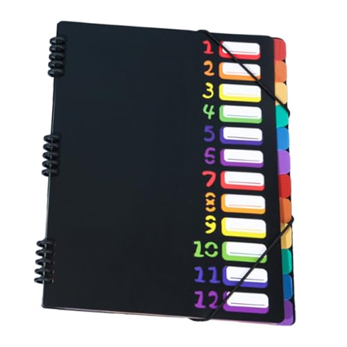 TOYZFRIENDY Fächermappe Wasserabweisend mit Farbigen Trennlaschen Erweiterbarer Dokumentenorganizer für Schule Büro Zuhause Sicherer Verschluss Handlich und Leicht Portable Mappe von TOYZFRIENDY