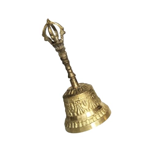 TOYZFRIENDY Handglocke aus Hochwertigem Kupfer mit Klarem Lauten Handlicher Metallgriff Robust und Langlebig Vielseitig Einsetzbar für Empfang Unterricht und Spiele Interessantes Design von TOYZFRIENDY