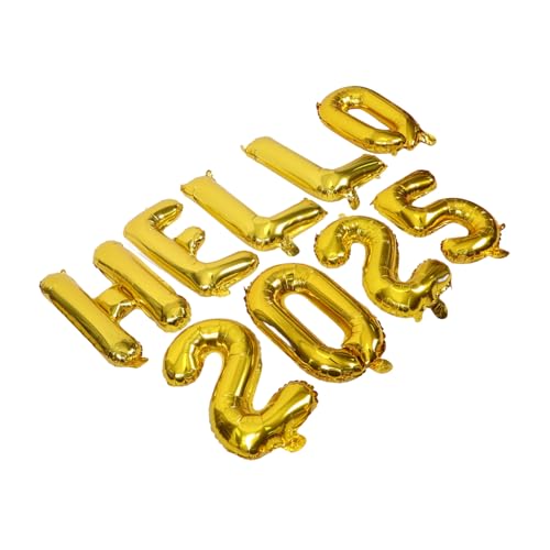 TOYZFRIENDY Hello Folienballon aus Aluminium Große Luftballons für Neujahrsparty Stabile Reißfeste Deko als Wand und Tischdekoration für Festliche Anlässe von TOYZFRIENDY