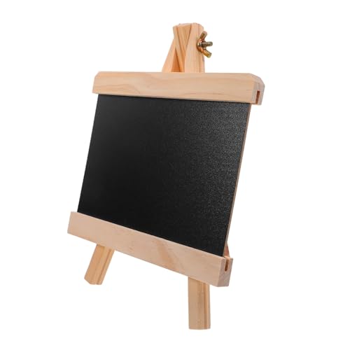 TOYZFRIENDY Holz Kreidetafel mit Ständer Wiederbeschreibbare Tischtafel für Menüanzeige Stabiles Staffelei Display Rustikaler Look für Hochzeit und Zuhause von TOYZFRIENDY