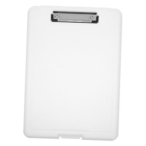 TOYZFRIENDY Klemmbrett mit Aufbewahrungsfach Leichtes Robustes Schreibbrett und Dokumentenmappe Multifunktionales Clip Board für Büro Schule und Unterwegs Transparent Praktische von TOYZFRIENDY