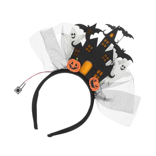 TOYZFRIENDY Leichtes LED Halloween Stirnband mit Geisterburg Leuchtendes Kopfschmuck Accessoire für Damen Komfortabel und Vielseitig für Halloween Kostüme und Partyveranstaltungen TOYZFRIENDY Leichtes LED Halloween Stirnband mit Geisterburg Leuchtendes Kopfschmuck Accessoire für Damen Komfortabel und Vielseitig für Halloween Kostüme und Partyveranstaltungen von TOYZFRIENDY