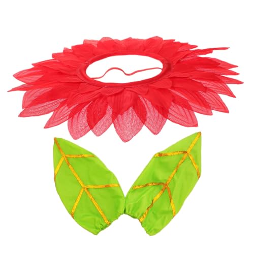 TOYZFRIENDY Lustiges Sonnenblumen Kostüm Headgear für Roter Blumenhut mit Handschuhen für Sportfest Tanzpartys und Kindergarten Aufführungen TOYZFRIENDY Lustiges Sonnenblumen Kostüm Headgear für Roter Blumenhut mit Handschuhen für Sportfest Tanzpartys und Kindergarten Aufführungen von TOYZFRIENDY