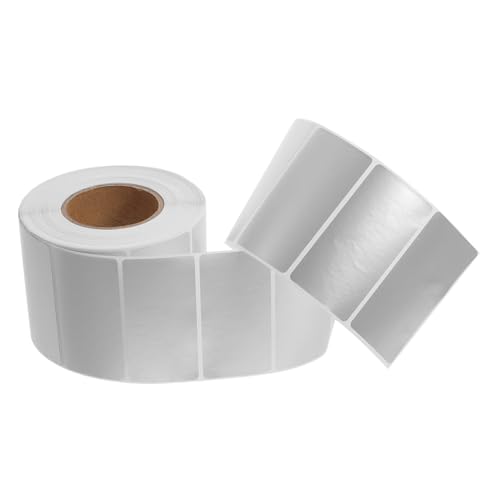 TOYZFRIENDY Matte Silberne Rechteckige Versandetiketten Selbstklebend Wiederverwendbar Bedruckbar Ölbeständig Vielseitig für Büro Versand und Organisation von TOYZFRIENDY
