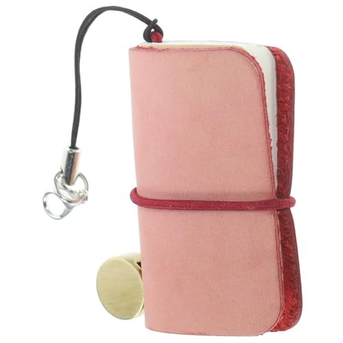 TOYZFRIENDY Mini Notizbuch Handliches Kompaktes Tn Notizheft Matte Wachsrote Lederoptik Praktische Schul und Büro Schreibwaren für Schüler und Büroangestellte für Home Office und Unterwegs von TOYZFRIENDY