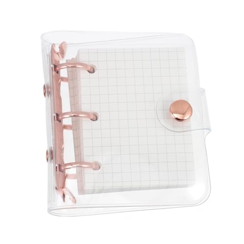 TOYZFRIENDY Mini Scrapbook Ringbuch Loseblattsammlung Roségold Aufbewahrungstaschen Tragbares Kleines Tagebuch für Tägliche Notizen und Persönliche Planung von TOYZFRIENDY