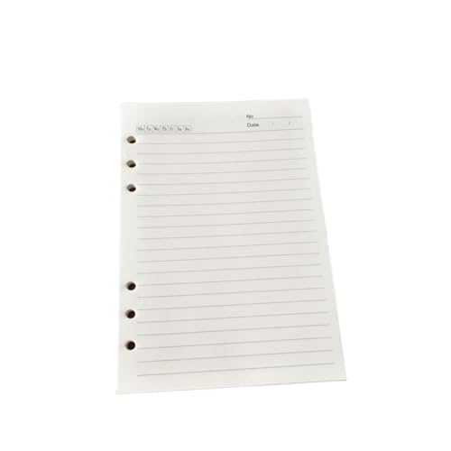 TOYZFRIENDY Nachfüllpapier Liniert Ringbuch Ersatzpapier für Notizbücher Glattes Schreibempfinden Geeignet für Männer und Frauen Vielseitig für Notizen Tagebuch und Finanzaufzeichnungen von TOYZFRIENDY