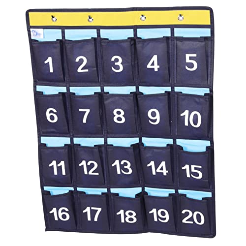 TOYZFRIENDY Nummerierter Wand und Türhänge Organizer Aufbewahrungsbeutel für Handys und Taschenrechner Klassenzimmer Organizer mit Nummerierten Fächern Platz Sparend und Übersichtlich von TOYZFRIENDY