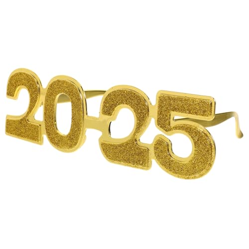 TOYZFRIENDY Partybrille Gold Glitzer Dekorativ Leicht Robust Silvester Accessoire für Erwachsene Festival Fotorequisite TOYZFRIENDY Partybrille Gold Glitzer Dekorativ Leicht Robust Silvester Accessoire für Erwachsene Festival Fotorequisite von TOYZFRIENDY