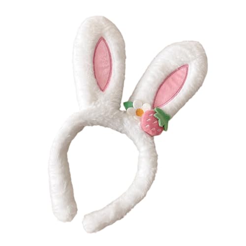 TOYZFRIENDY Plüsch Hasenohren Haarband Sanft Bequem für Damen Party Festival Cosplay Fotorequisite Niedliches Kaninchen Kostüm Zubehör von TOYZFRIENDY