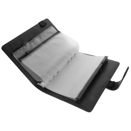 TOYZFRIENDY Portable Ringbuch Notizbuch mit Löchern Pu leder Budgetplaner mit Geldtaschen zum DIY Lose Organizer für Finanzen Tragbares Haushaltsbuch für Büro und Zuhause von TOYZFRIENDY